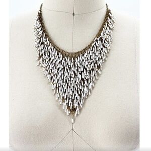 Chic Beaded Fringe Necklace